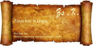 Zsurka Kinga névjegykártya